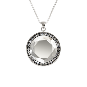 Laden Sie das Bild in den Galerie-Viewer, Larentia Round Sterling Silver Pendant Necklace