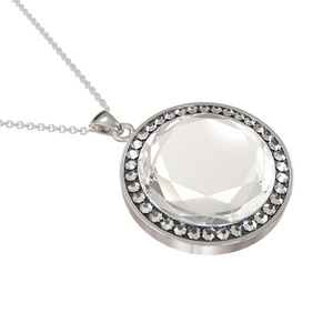 Laden Sie das Bild in den Galerie-Viewer, Larentia Round Sterling Silver Pendant Necklace
