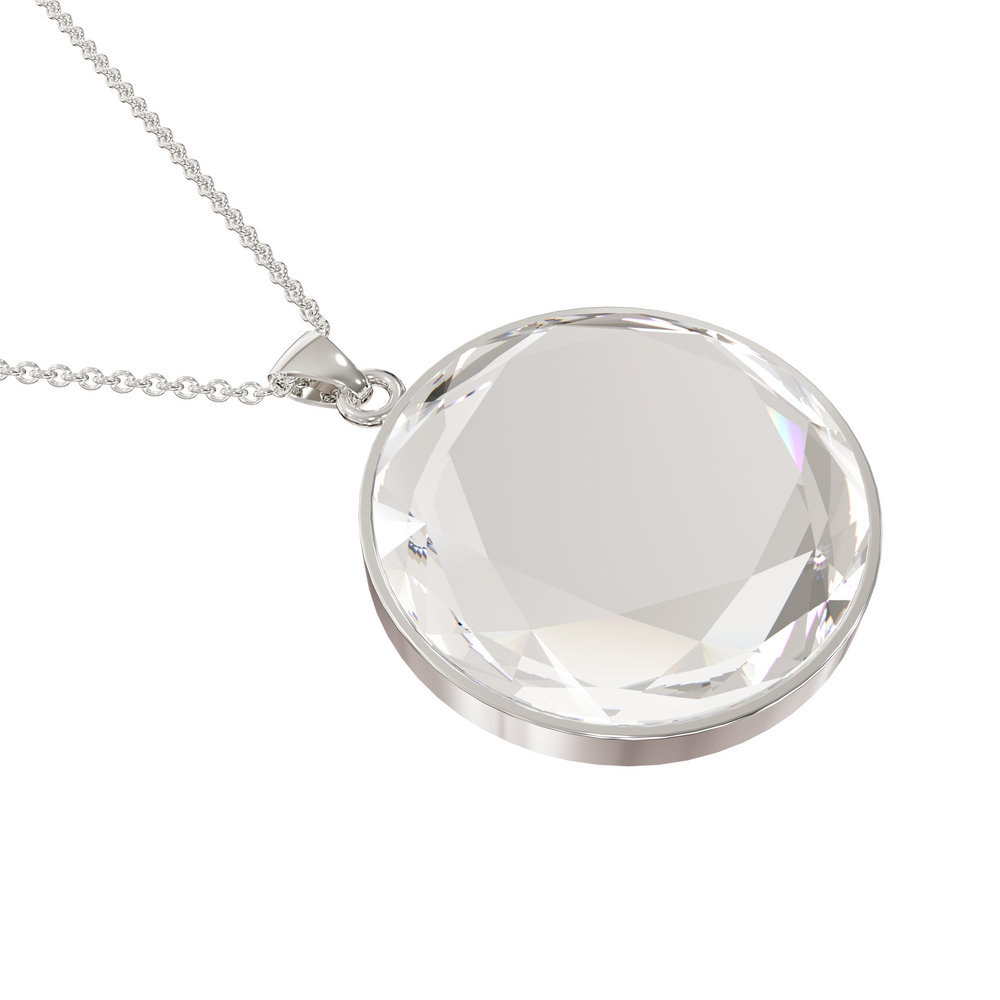 
                  
                    Load image into Gallery viewer, Larentia Round Sterling Silver Pendant Necklace
                  
                